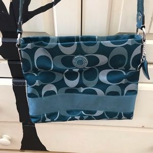 Teal coach crossbody